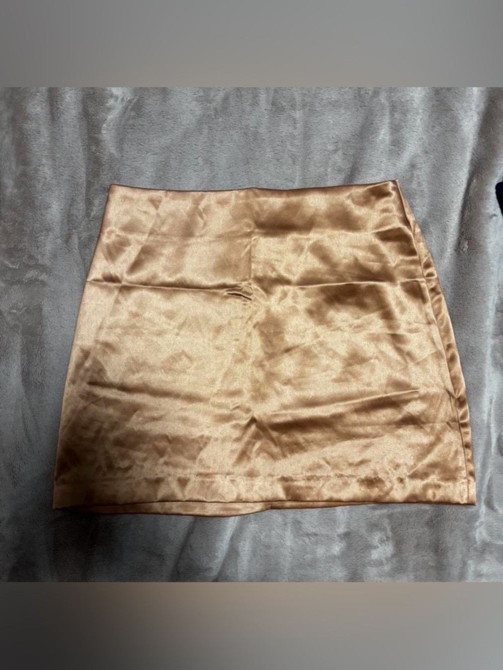 Forever 21 Satin Mini Skirt in Bronze